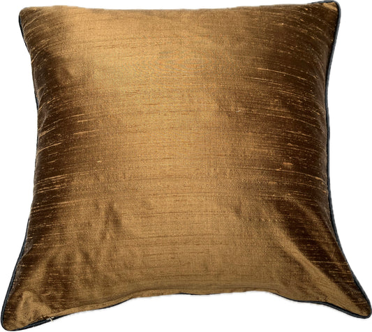 New! Poppy flowers artisan hand painted small silk cushion with feather inner