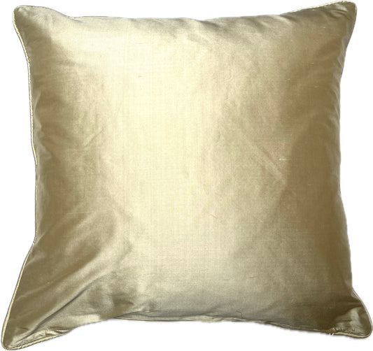 New! Lilac flowers, artisan hand painted small pink silk cushion with feather inner