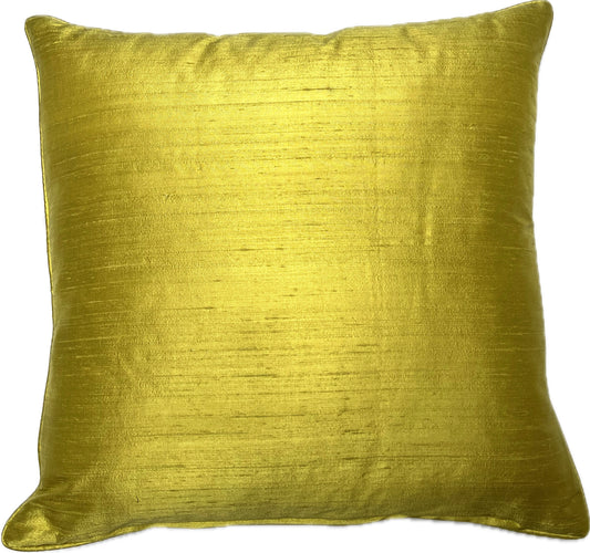 New! Indigo Heron artisan hand painted small silk cushion with feather inner