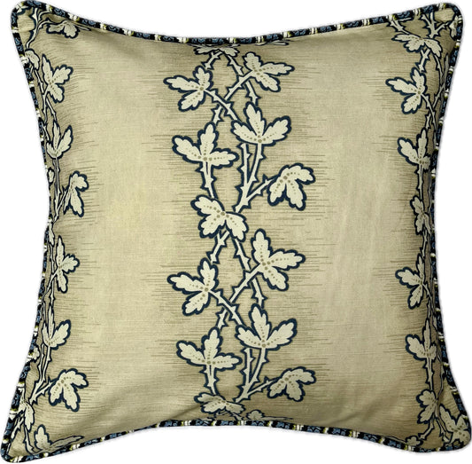 Lunds Leaf in Denim colour. Reversible, small cushion cover in cotton.