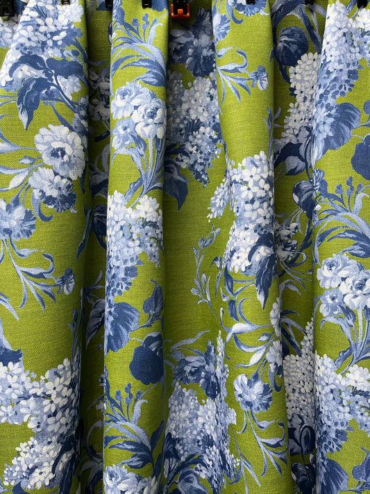 Joy Linen in Midnight Forest, printed on premium linen. A flamboyant, exuberant and joyous floral.