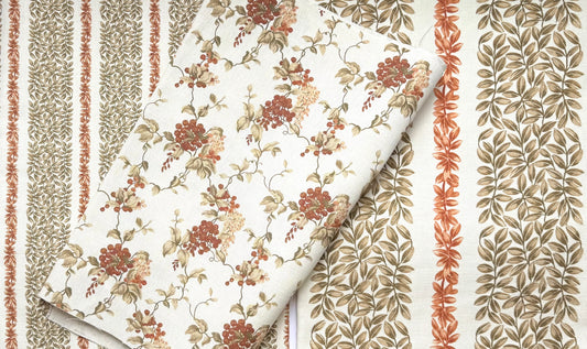 Petit Wisteria - Rust and Beige