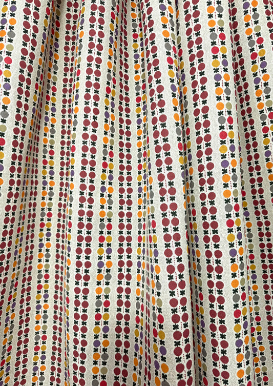Orb - Red printed fabric