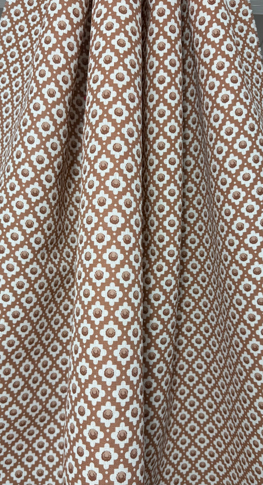 Charles - Mocha printed fabric