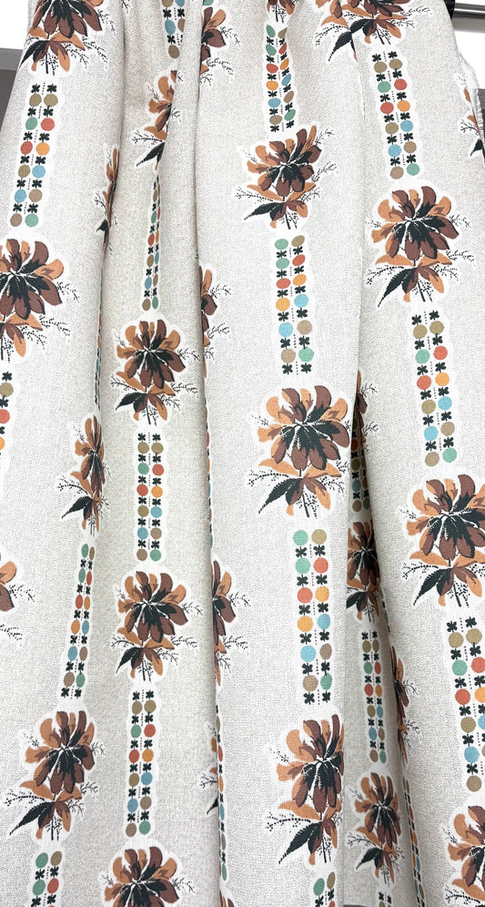 Consort - Chocolate Orange printed fabric