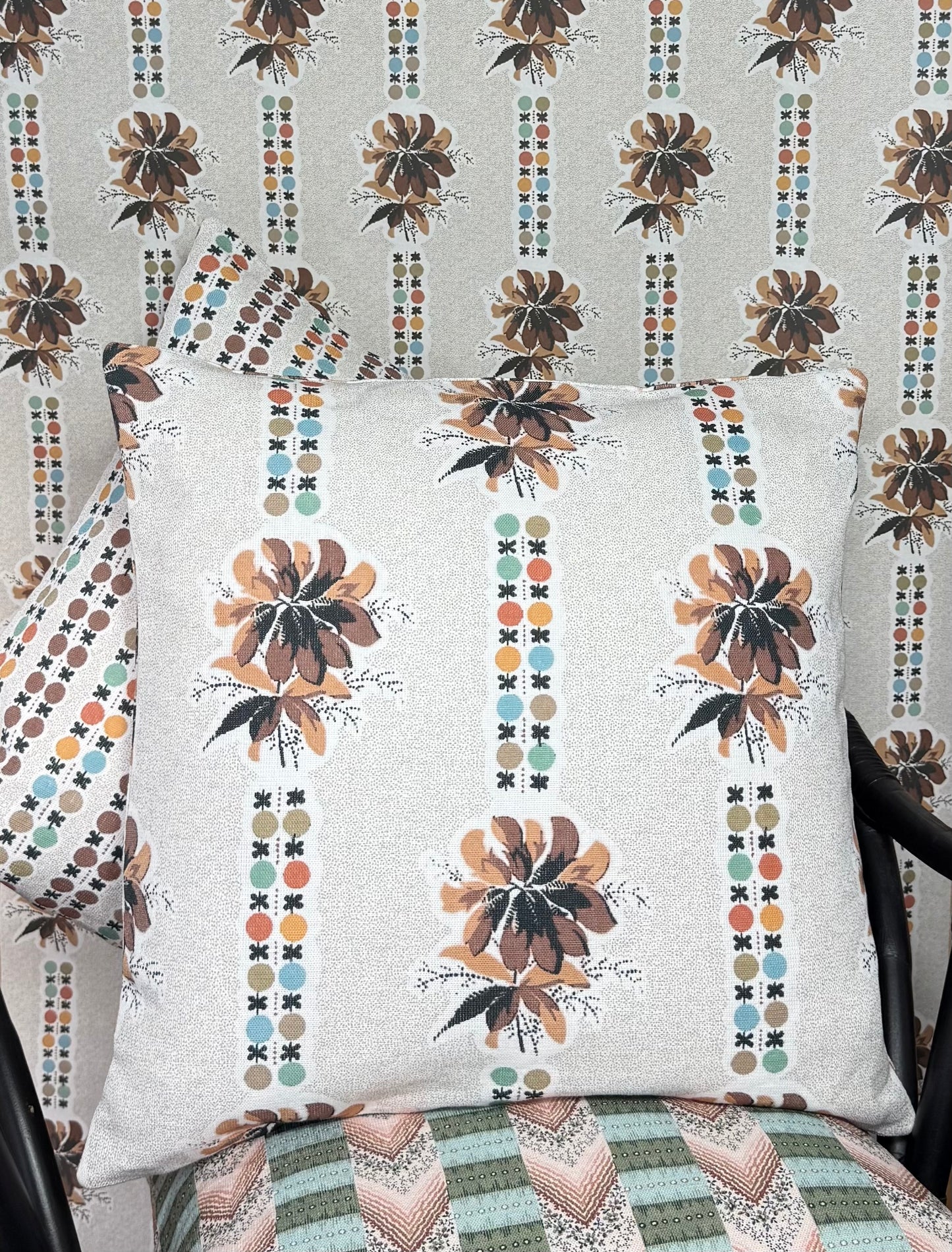 Consort - Chocolate Orange printed fabric