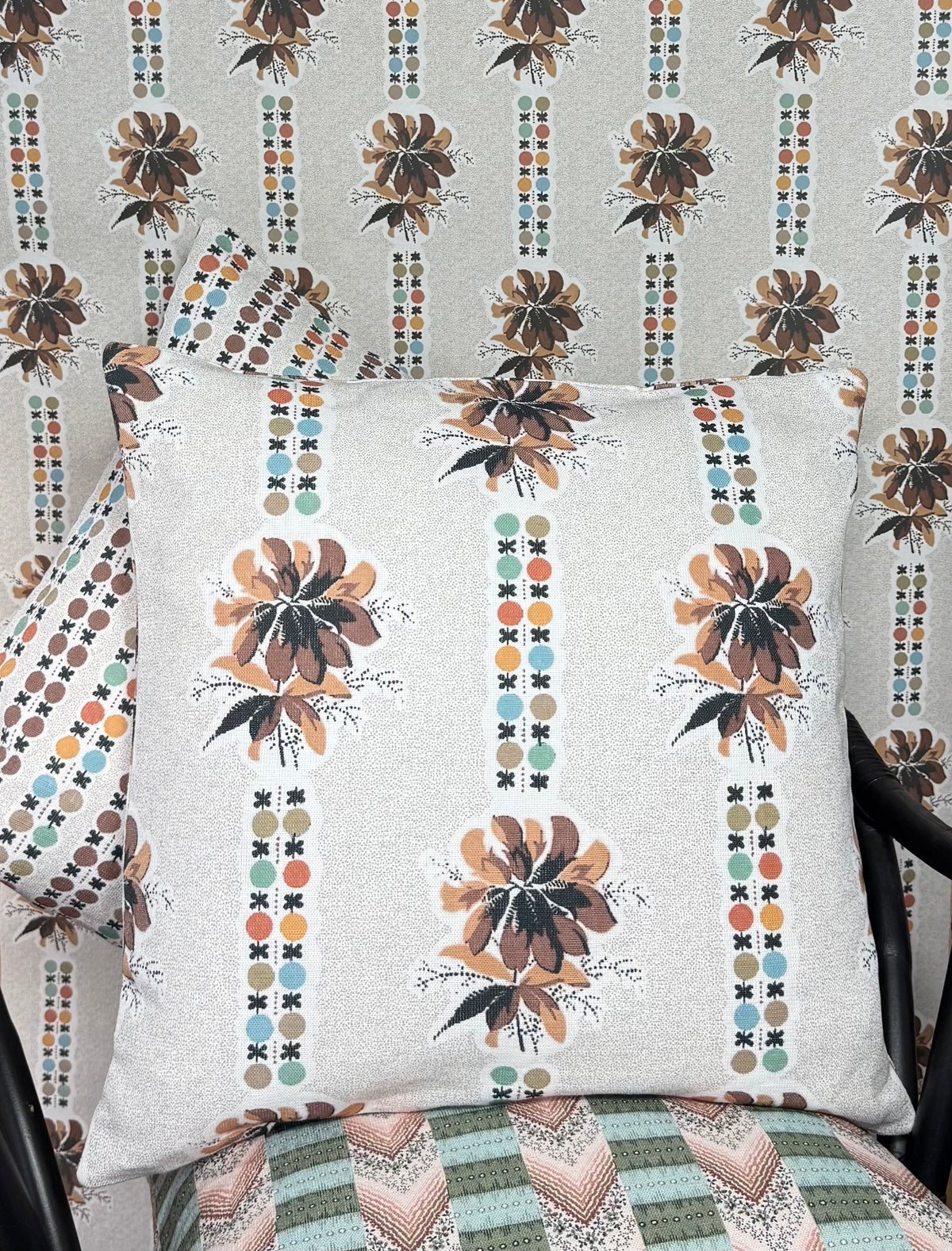 Consort - Cushion Cover in Chocolate and Orange