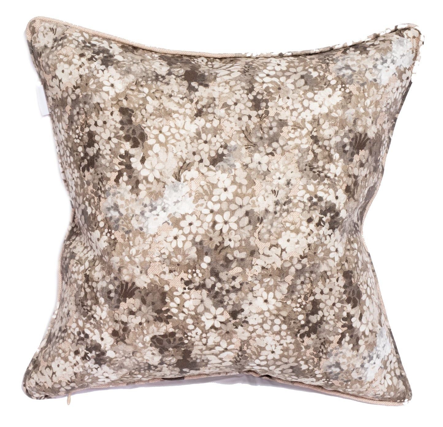 Blossom Cushion in Cappuccino. Premium Irish Linen. 18" complete with Luxury Feather Filling