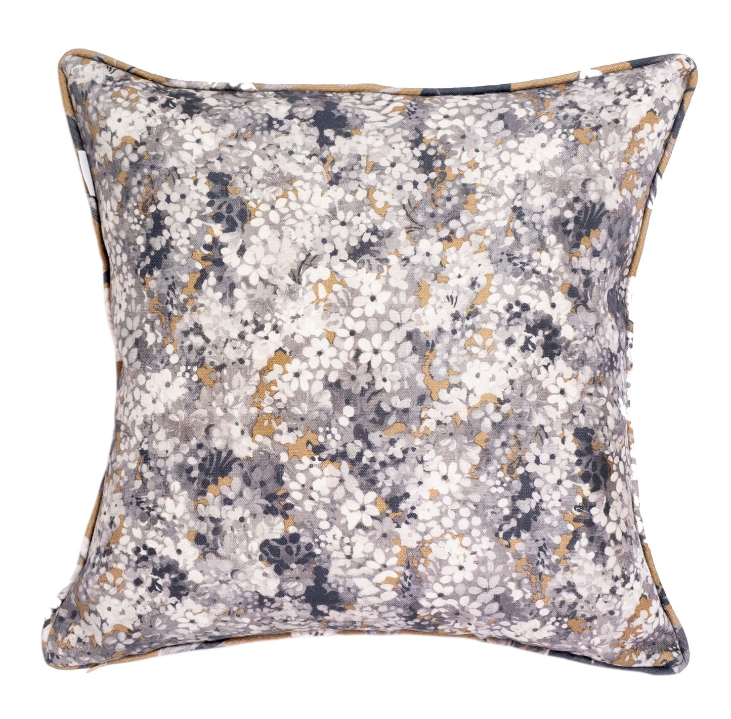 Bossom Cushion in Charcoal/Bronze. Premium Irish Linen. 18" complete with Luxury Feather Filling