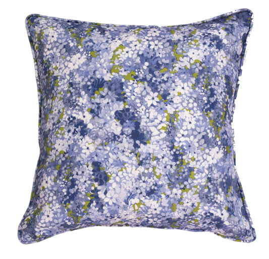 Blossom Cushion in Midnight Forest. Premium Irish Linen. 18" complete with luxury Feather filling