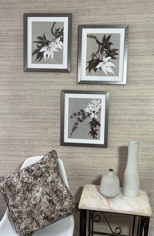 Japanese Acer studies. Set of 3 Giclee Art Prints