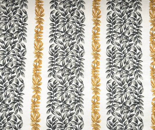 Large Leaf Stripe - Gold and Grey