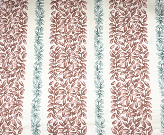 Large Leaf Stripe - Grey and Pink