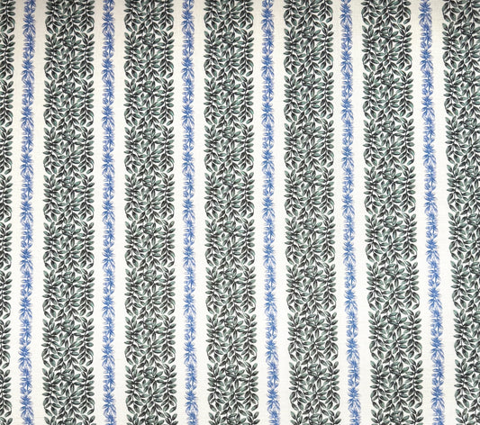 Small Leaf Stripe - Blue and Green