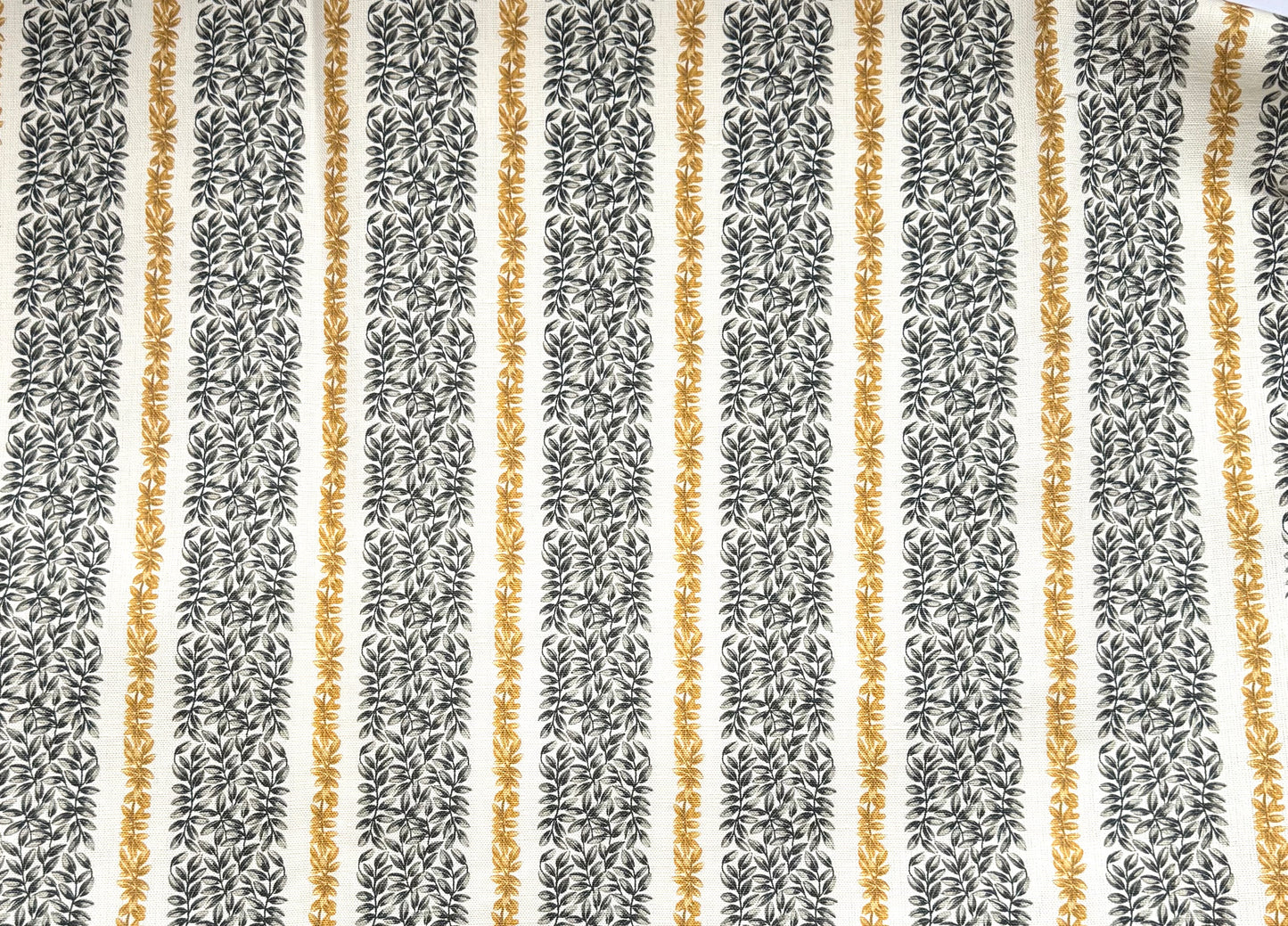 Small Leaf Stripe - Gold and Grey