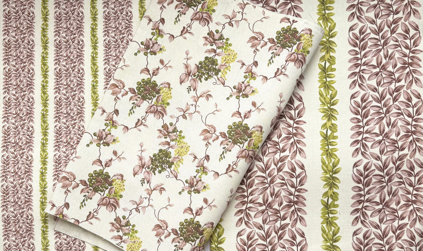 Petit Wisteria - Olive and Mauve Pink