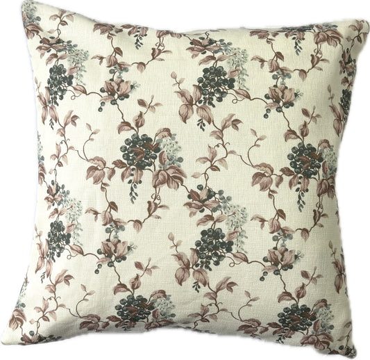 Petit Wisteria Cushion Cover in Grey and Pink