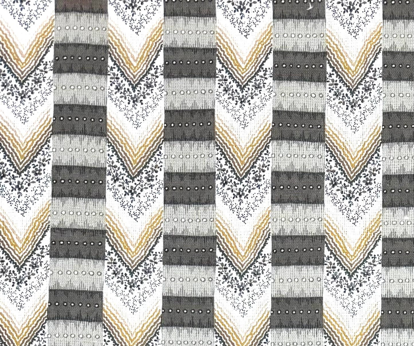 Regalia - Grey & Gold printed fabric