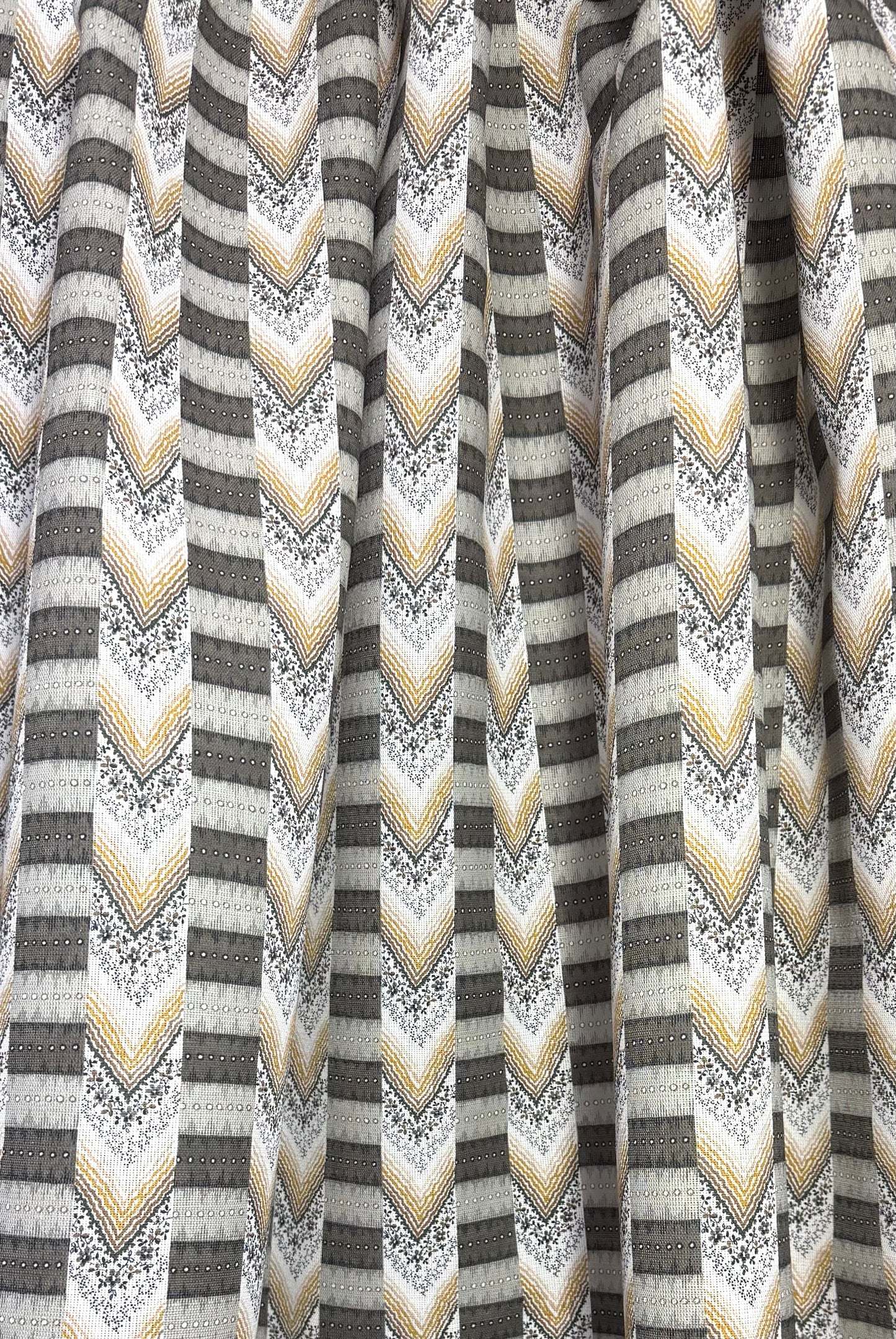 Regalia - Grey & Gold printed fabric