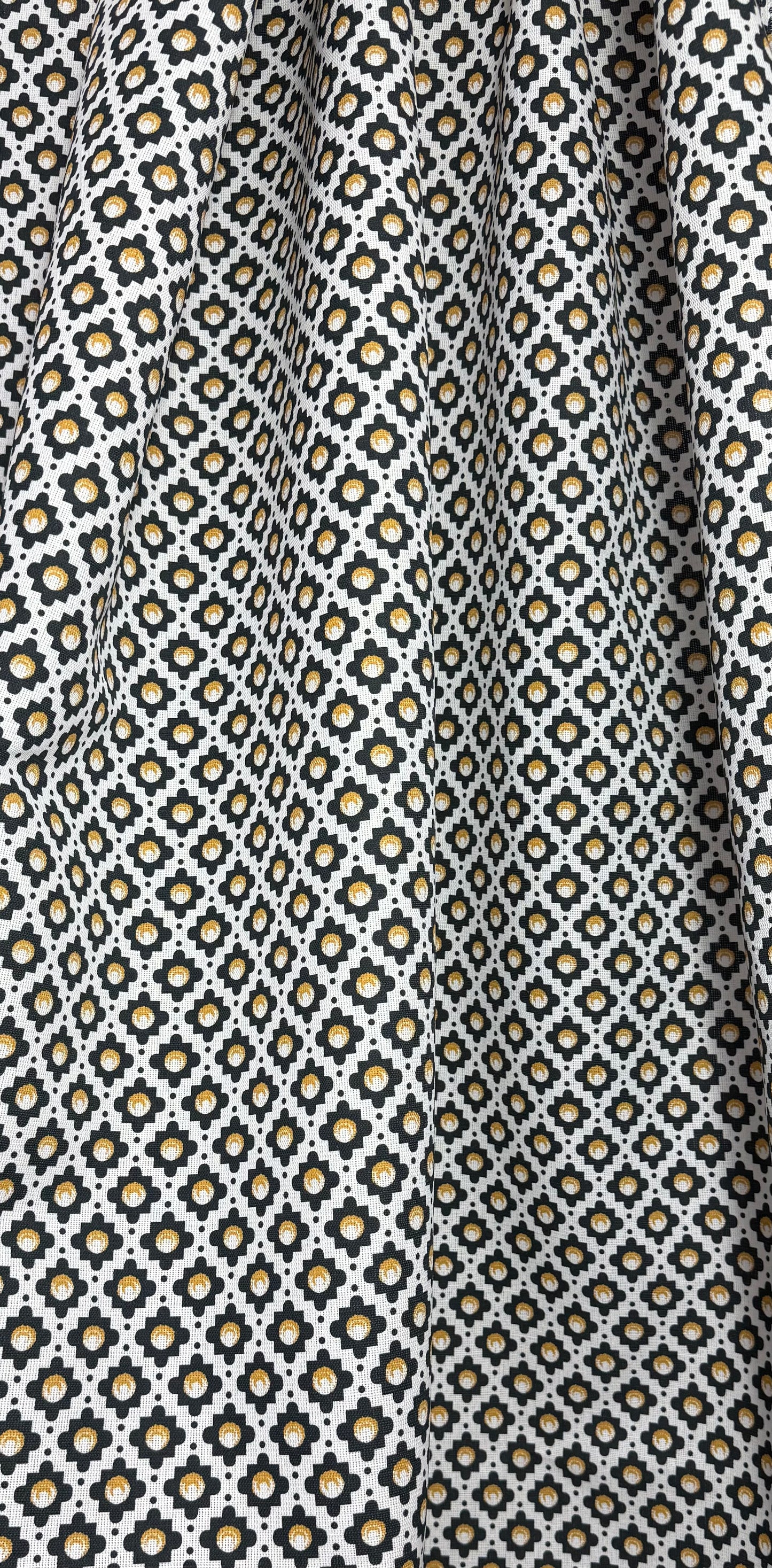 Charles - Black & Gold printed fabric