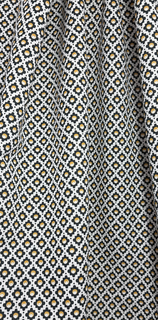 Charles - Black & Gold printed fabric
