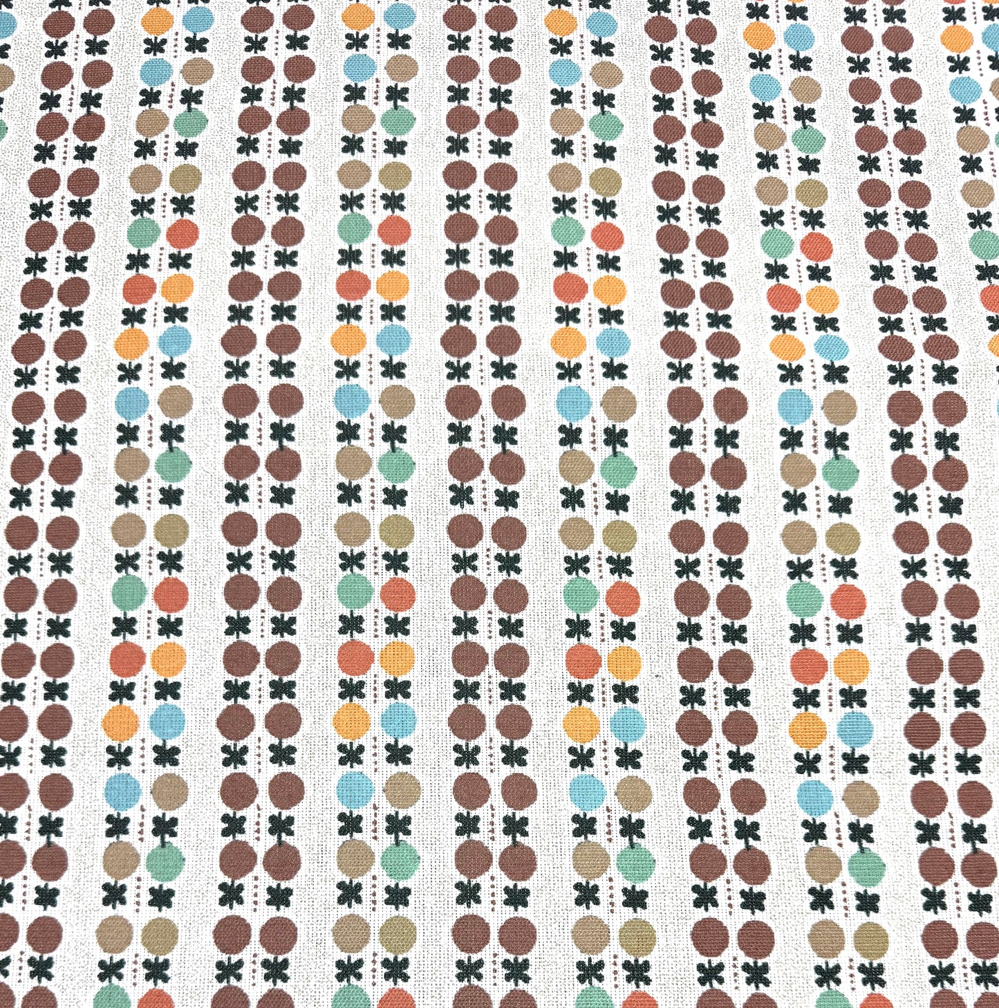 Orb - chocolate Orange printed fabric