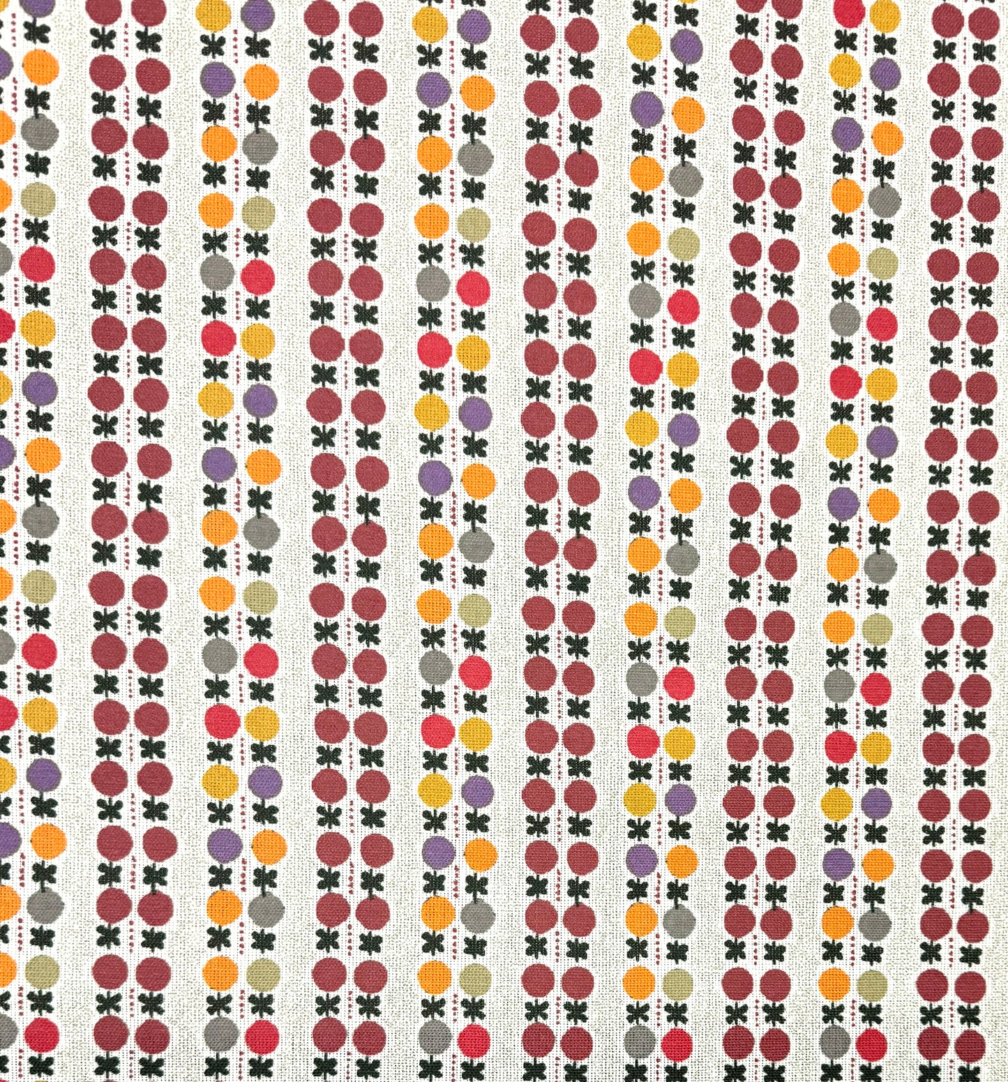 Orb - Red printed fabric