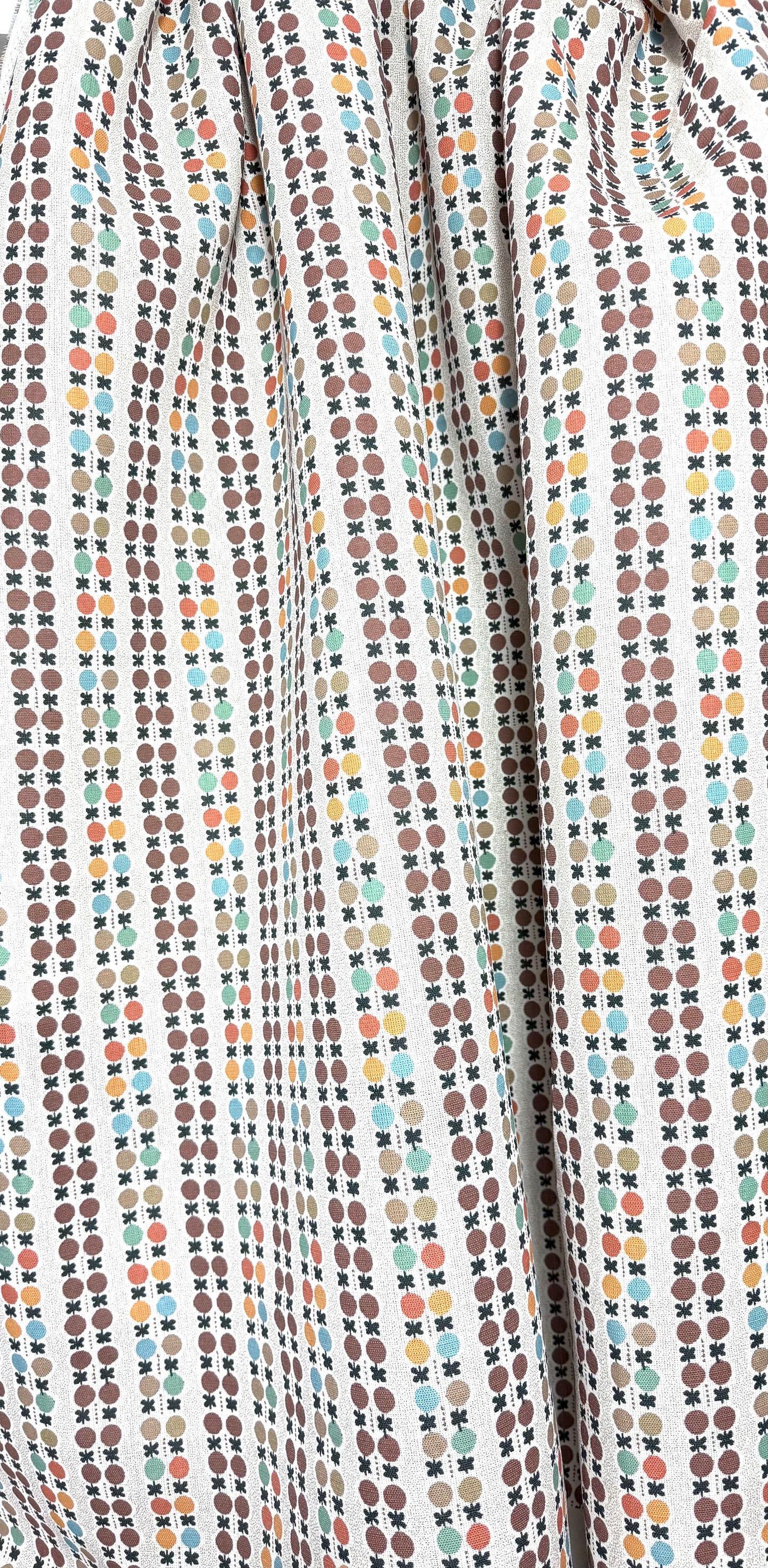 Orb - chocolate Orange printed fabric