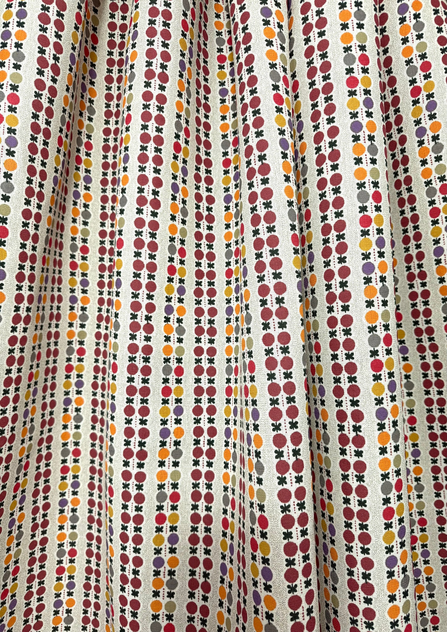 Orb - Red printed fabric