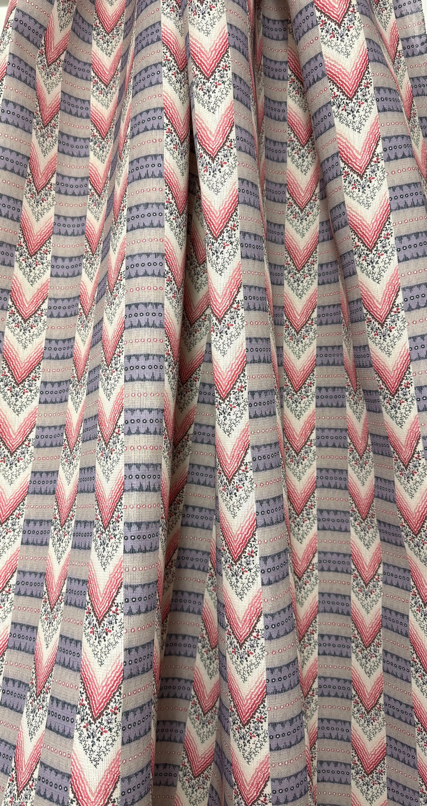 Regalia - Lavender red printed fabric