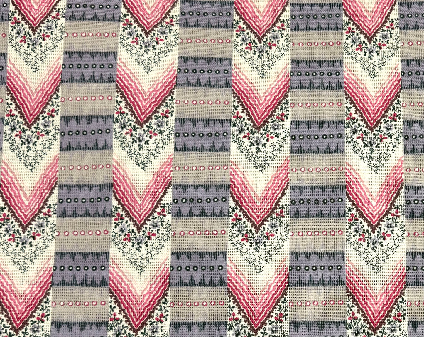 Regalia - Lavender red printed fabric