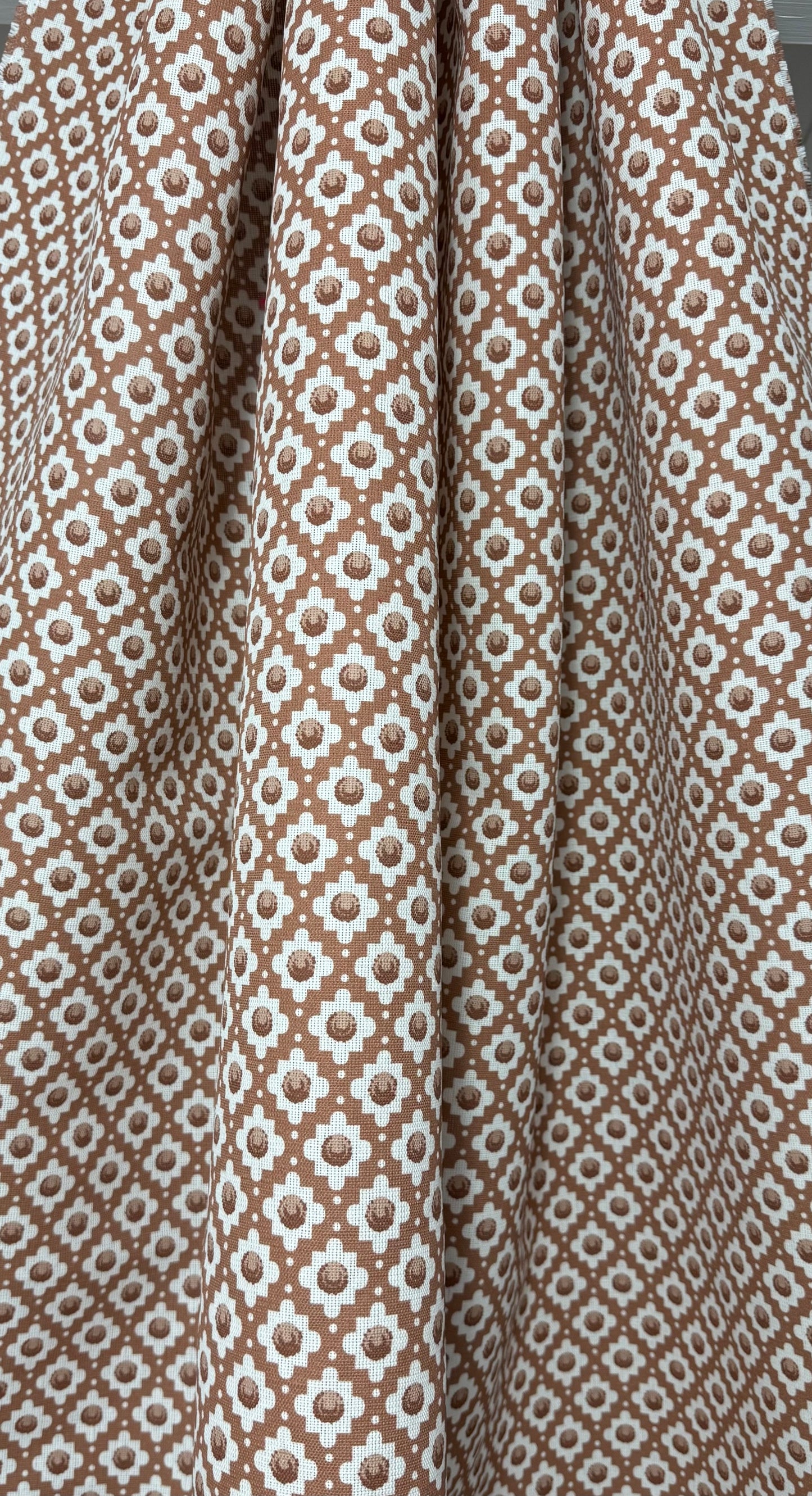 Charles - Mocha printed fabric