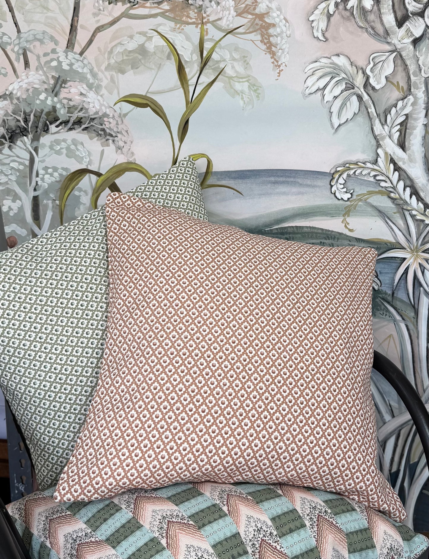 Charlie Boy - Mocha printed fabric