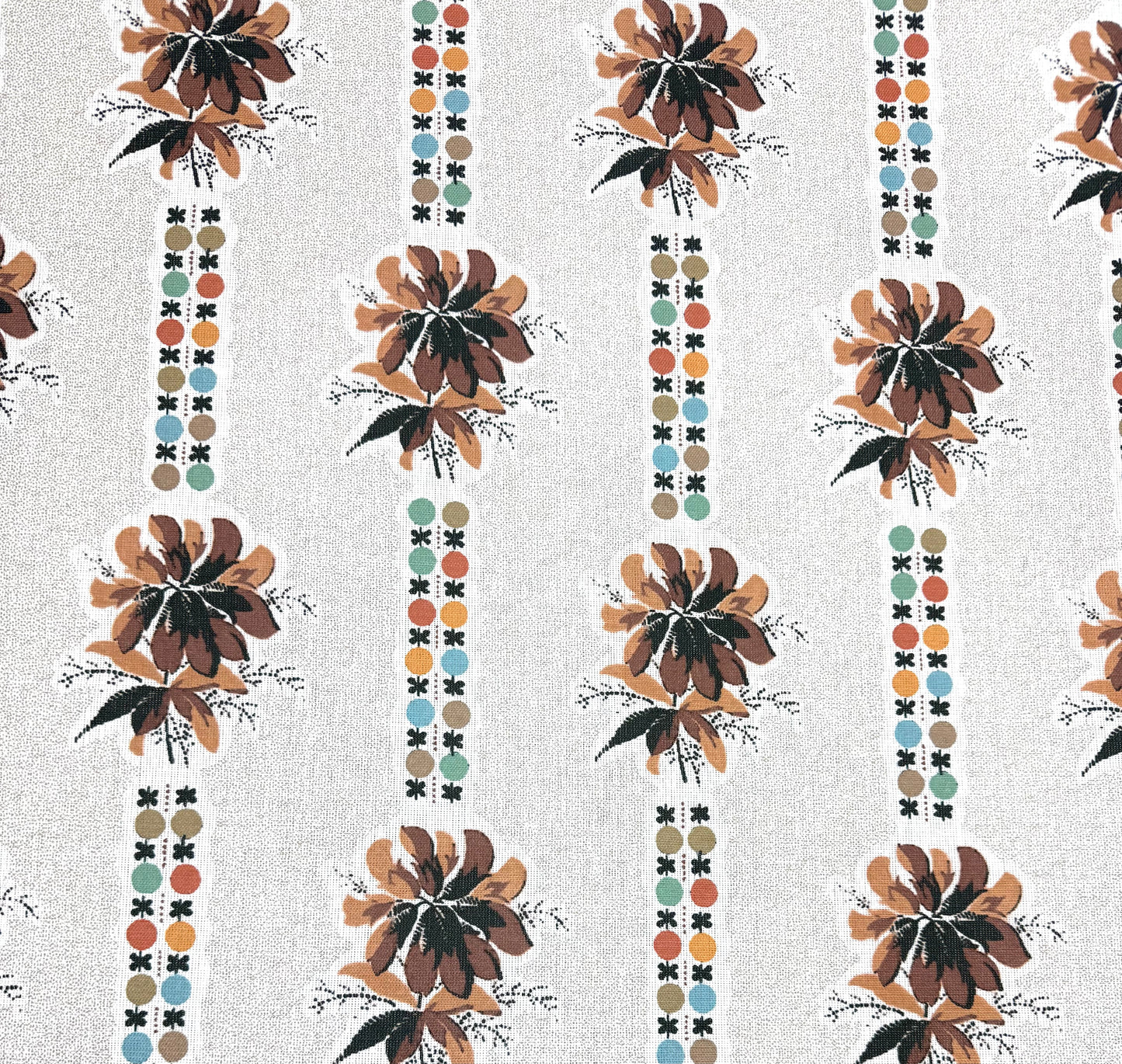 Consort - Chocolate Orange printed fabric