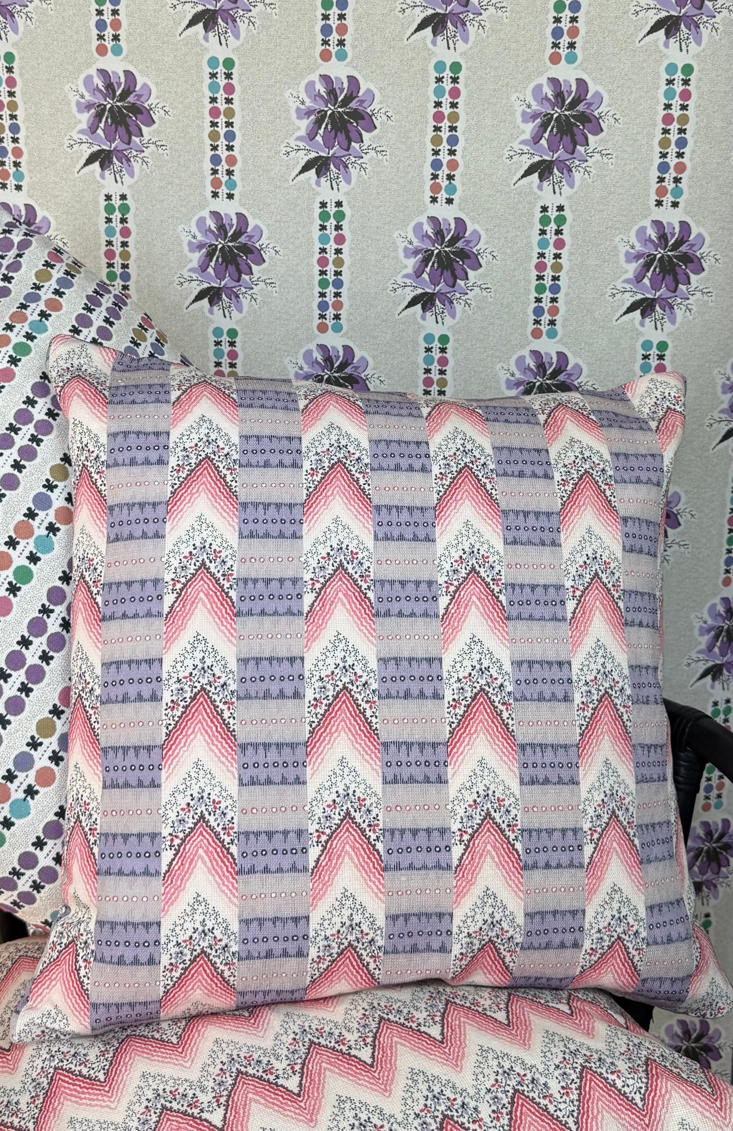 Regalia - Lavender red printed fabric